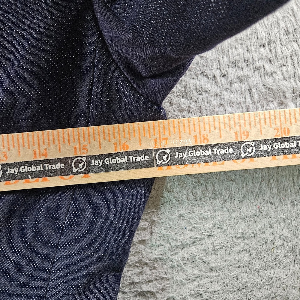 $268 NWT BCBGMaxazria Suit Blazer Jacket Women XXS Cotton Linen Navy Gray‎ NEW - Picture 14 of 16